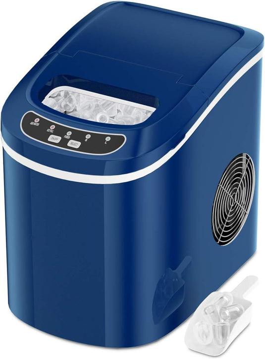 Portable Ice Maker Countertop, Electric Ice Maker with Easy Operated Panel