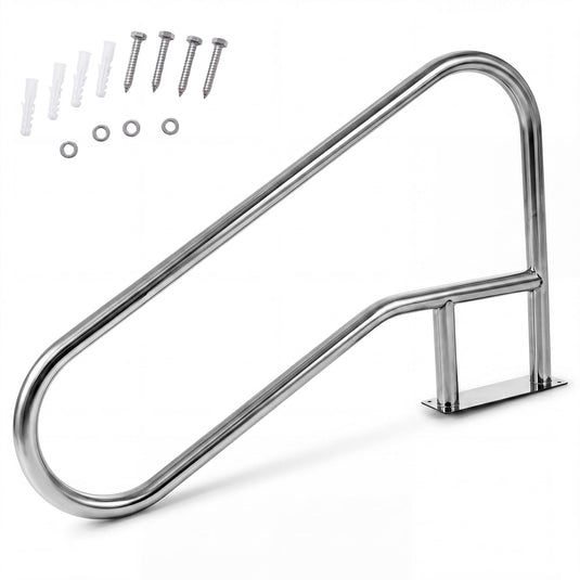 Goplus 1PC/ 2PCS Pool Handrail for Inground Pools w/Base Plate (50