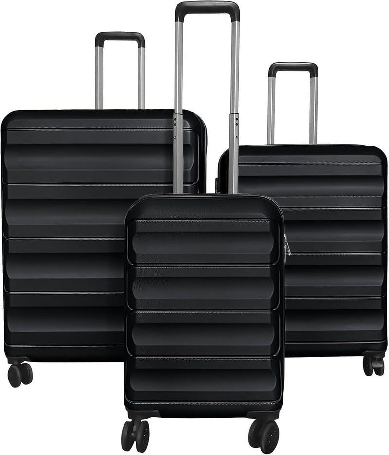 Load image into Gallery viewer, Goplus 20/24/28 Inch Lightweight Hardshell Suitcases with 360° Spinner Wheels(3 Piece Wide Cross Stripe)
