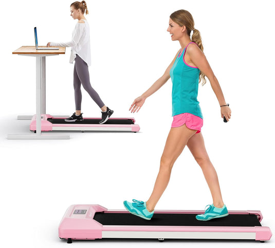 Goplus Walking Pad, 2 in 1 Under Desk Treadmill for Home and Office, Walking Pad Treadmill Under Desk with 265 lbs Capacity