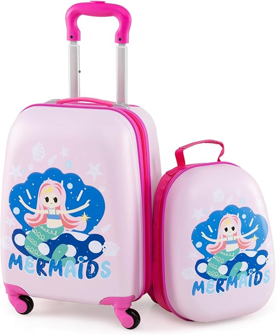 Load image into Gallery viewer, Goplus 2PC Kids Luggage, 12&quot; &amp; 16&quot; Kids Carry On Luggage Set, Lightweight Spinner Suitcases
