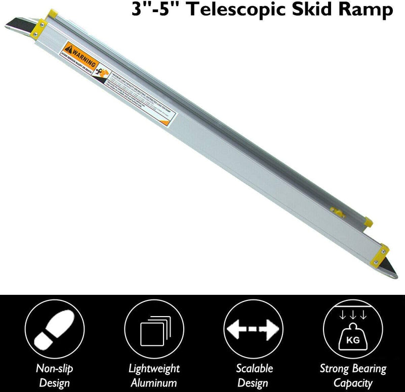 Load image into Gallery viewer, Goplus Adjustable Portable Aluminum Ramps with Non-Skid Surface for Home Steps
