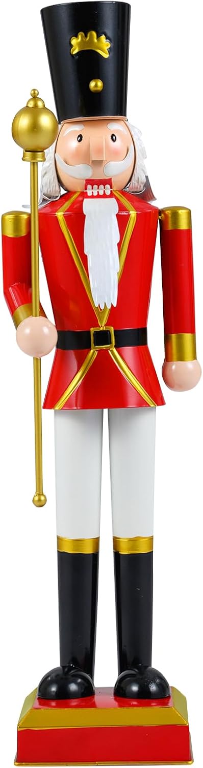 Goplus 32.5 Inch Christmas Nutcracker with High Hat and Beautiful Scepter