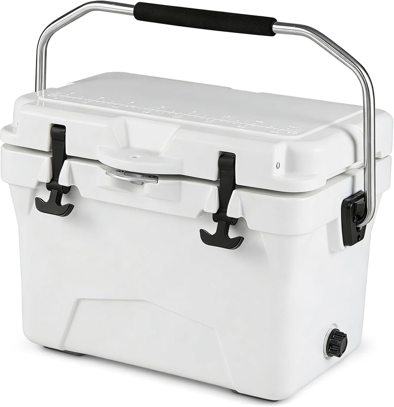 Load image into Gallery viewer, Goplus 20QT Insulated Ice Chest w/Portable Handles Cup Holders Ruler for Camping Fishing
