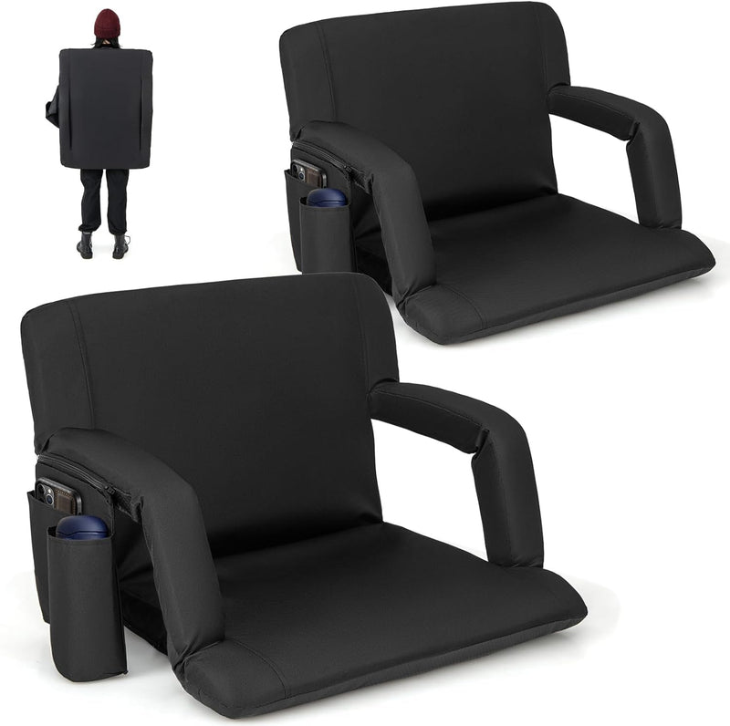 Load image into Gallery viewer, Goplus Stadium Seating for Bleachers 24.5’’ Wide Folding Bleacher Chair
