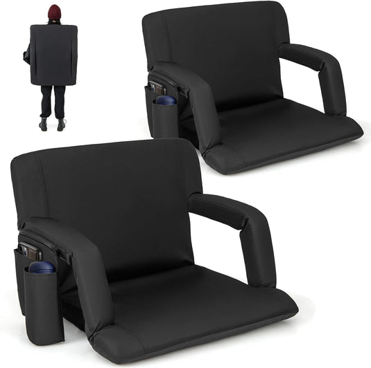 Goplus Stadium Seating for Bleachers 24.5’’ Wide Folding Bleacher Chair