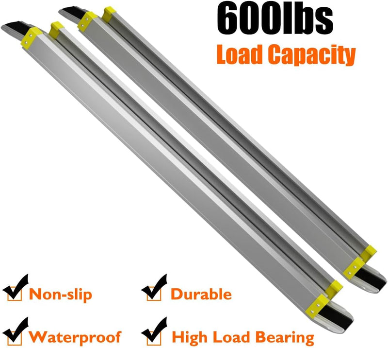 Load image into Gallery viewer, Goplus Adjustable Portable Aluminum Ramps with Non-Skid Surface for Home Steps
