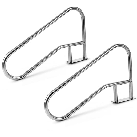 Goplus 1PC/ 2PCS Pool Handrail for Inground Pools w/Base Plate (50