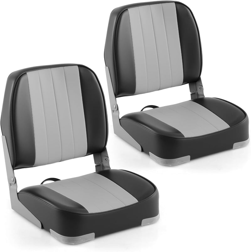 Load image into Gallery viewer, Goplus 2-Pack Folding Boat Seat with Stainless Steel Screws &amp; Aluminum Hinges
