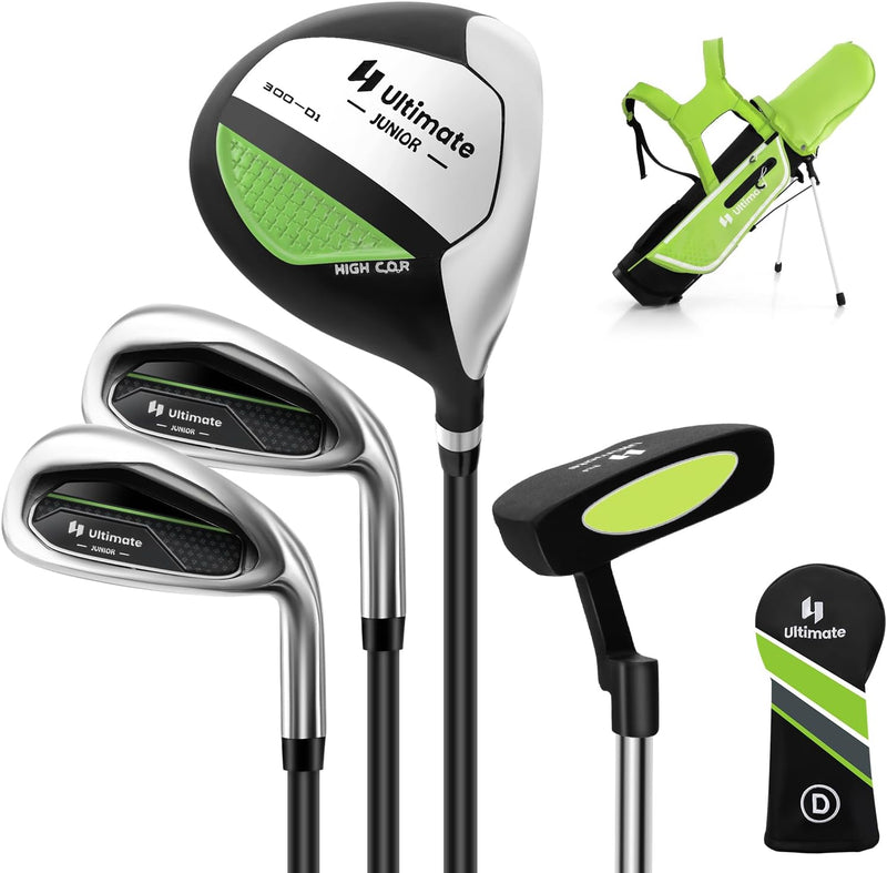 Load image into Gallery viewer, Goplus Junior Complete Golf Club Set for Kids, Right Hand Golf Clubs with Stand Bag, Rain Hood

