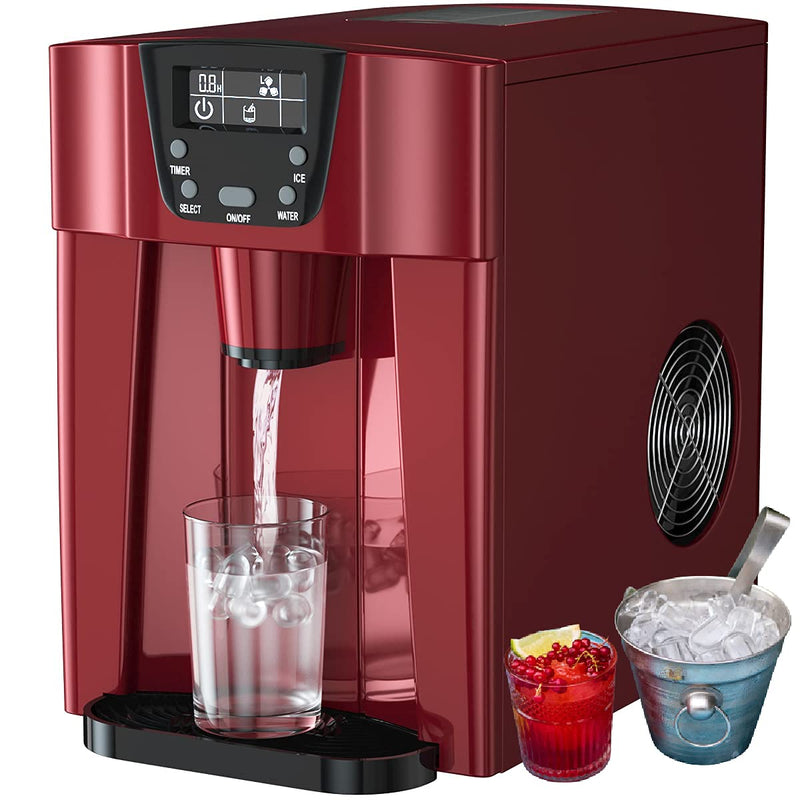 Load image into Gallery viewer, 2 in 1 Ice Maker with Water Dispenser, Countertop Ice Cube Maker with LED Display, 9 Cubes Ready in 6-12 Min
