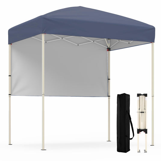 Goplus 6 x 4 FT Pop Up Canopy UPF50+ Easy Setup Tent w/ 1 Half Sidewall