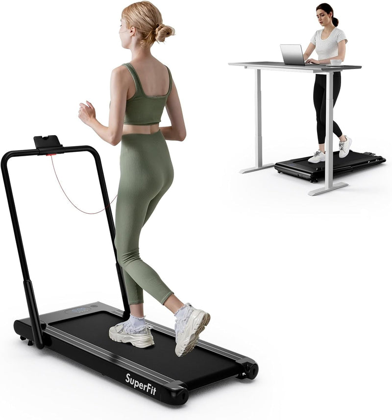 Load image into Gallery viewer, Goplus 340 LBS Capacity Walking Pad with Handle Bar Under Desk Treadmill with Apps
