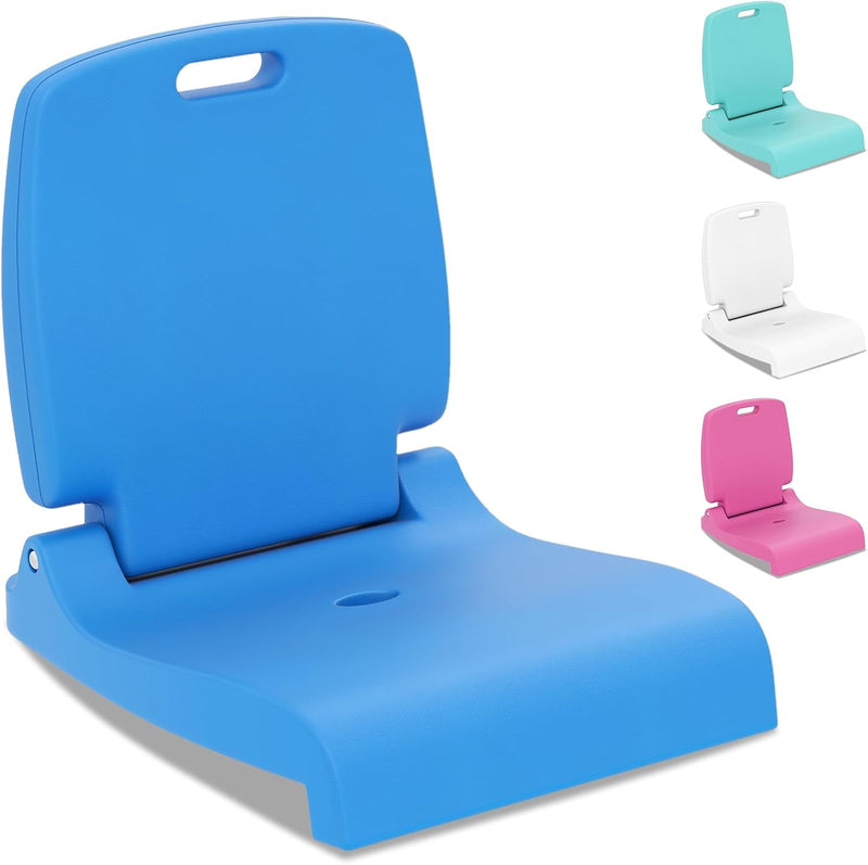 Load image into Gallery viewer, Goplus Foldable Portable Flip Seat with Back Support &amp; 2 Handles for Edge of Pool
