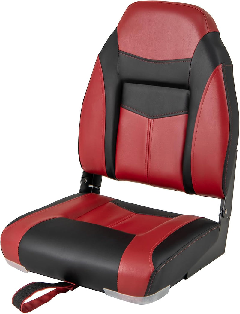 Load image into Gallery viewer, Goplus 2 Pieces High Back Folding Boat Seat Set with Sponge Cushion
