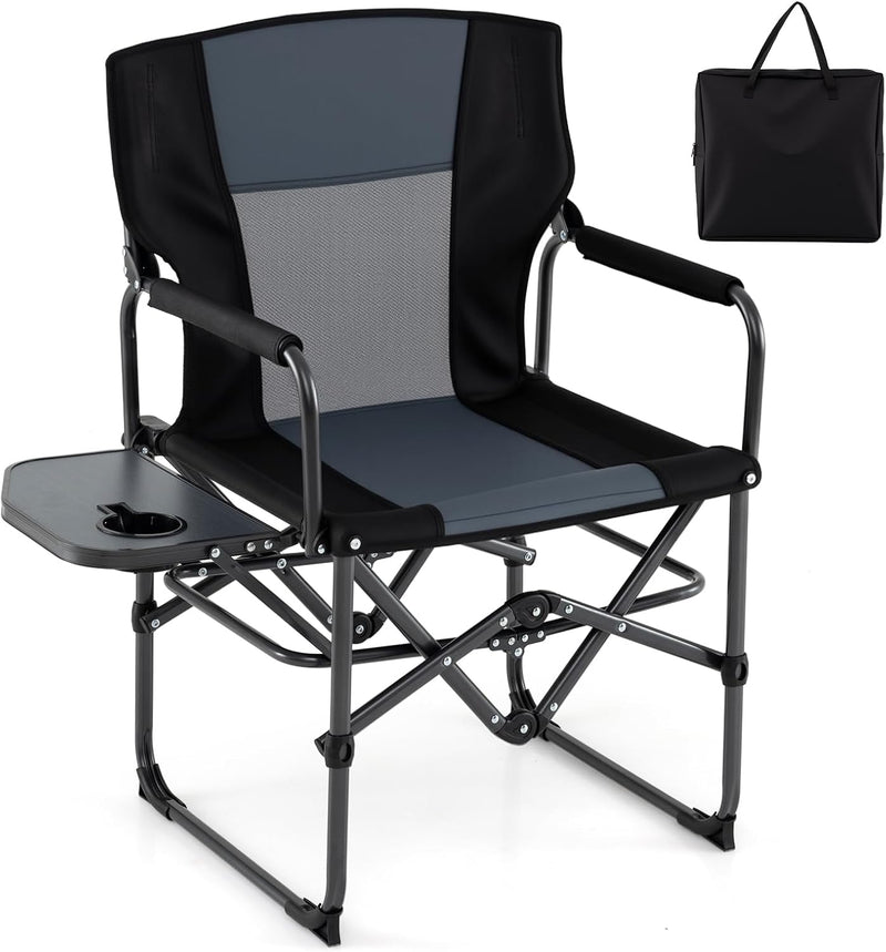 Load image into Gallery viewer, Goplus Heavy-Duty Director Chair with Side Table Cup Holder &amp; Carrying Bag
