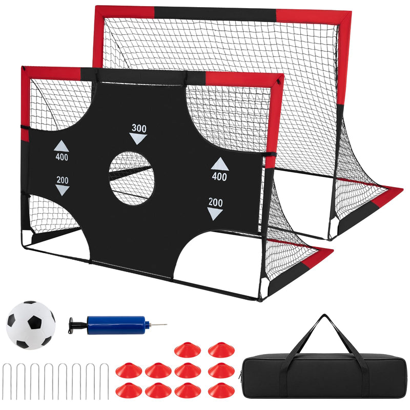 Load image into Gallery viewer, Goplus Portable Soccer Goals for Backyard Set of 2 for Outdoor Sports
