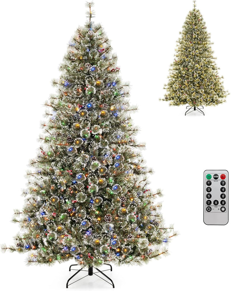 Load image into Gallery viewer, Goplus 6ft / 7.5ft / 9ft Pre-Lit Artificial Christmas Tree with 360° Quick Power Connector

