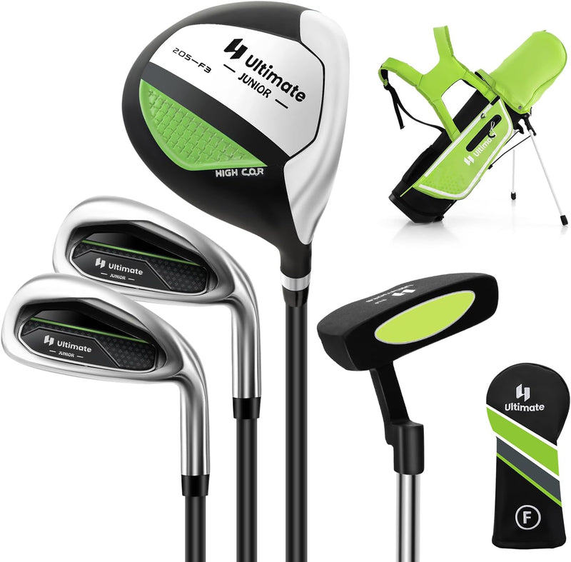 Load image into Gallery viewer, Goplus Junior Complete Golf Club Set for Kids, Right Hand Golf Clubs with Stand Bag, Rain Hood
