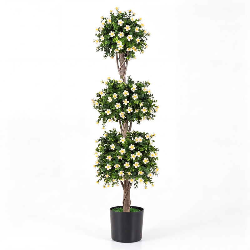 Load image into Gallery viewer, Goplus 51" Artificial Topiary Tree w/3 Topiary Balls | Front Porch Indoor Entryway Home Office Decoration
