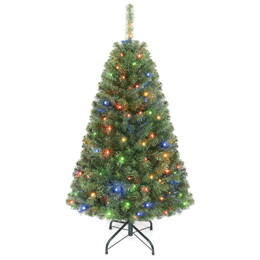 Goplus 9FT Artificial Christmas Tree | Full Xmas Tree w/2944 Branch Tips and 2 Lighting Colors