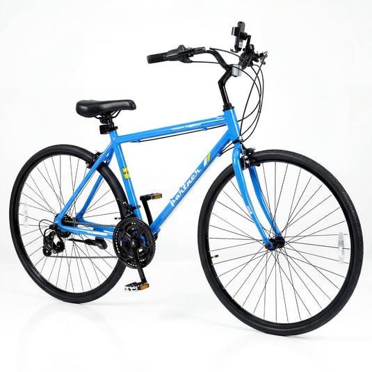 Goplus Hybrid Bike 18-Speed 700C Urban Commuter Bicycle w/Shimano Drivetrain