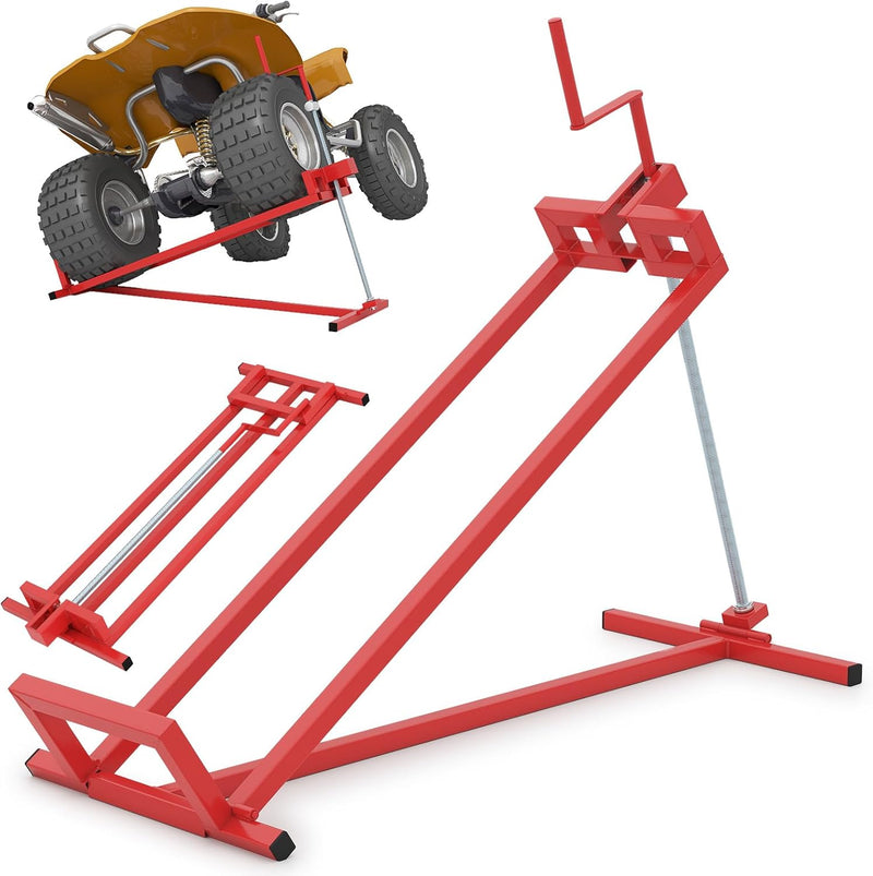Load image into Gallery viewer, Goplus 880LBS Folding Lawn Mower Lift with Adjustable Height and Manual Handle
