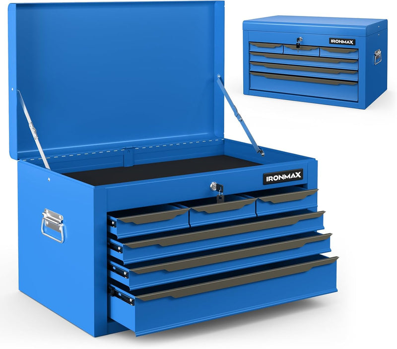 Load image into Gallery viewer, Steel Tool Box, 24” Tool Chest Case with 6 Drawers, Top Storage, Automatic Lock
