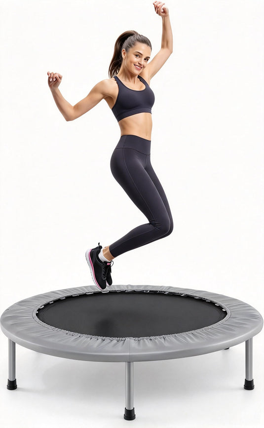 Goplus 40” Foldable Mini Trampoline | Rebounder Trampoline for Adults Max Load 330LBS