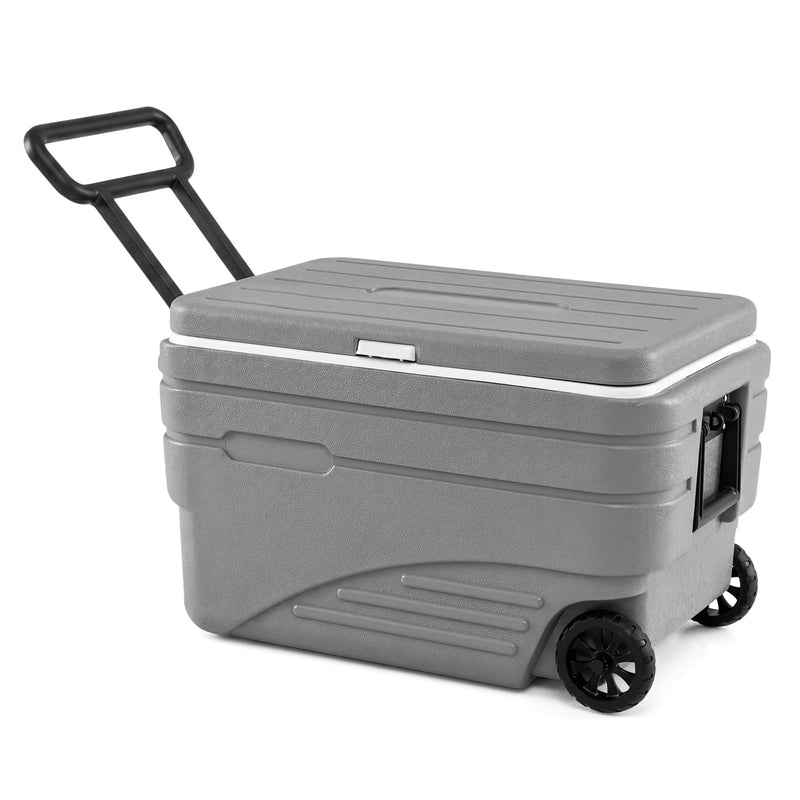 Load image into Gallery viewer, Goplus Portable Wheeled Ice Cooler All-Weather HDPE Ice Chest with Foldable Pull &amp; Carry Handles
