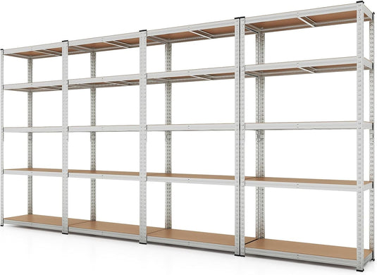 Goplus 4 Pack Heavy-Duty Metal Storage Shelves w/ 2000 lbs Max Load