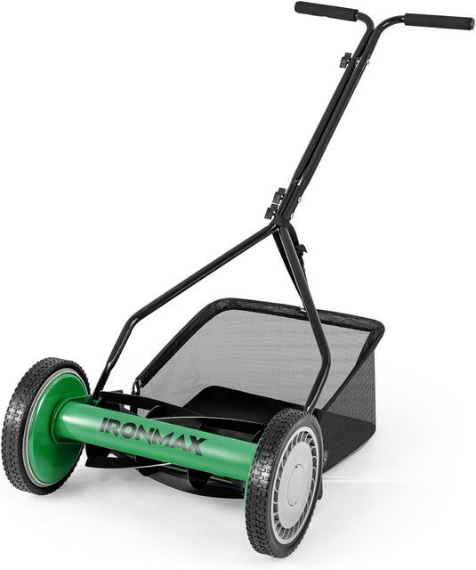 Goplus 14 Inch 5-Blade Walk-Behind Cordless Grass Cutter