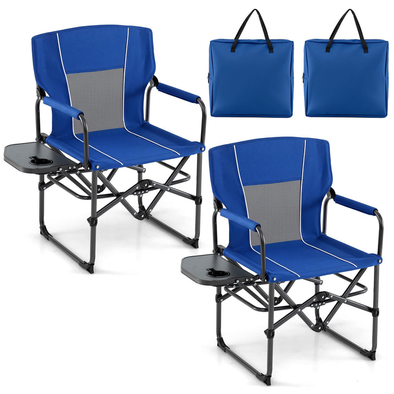 Load image into Gallery viewer, Goplus Heavy-Duty Director Chair with Side Table Cup Holder &amp; Carrying Bag
