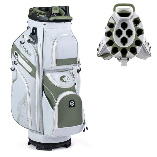 Goplus Lightweight Molded Lock Top Golf Club Bag w/14-Way Full Length Organizer Dividers