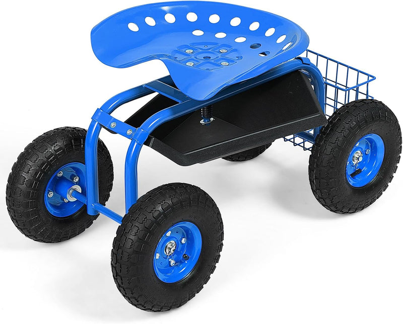 Load image into Gallery viewer, Garden Cart Rolling Work Seat Outdoor Lawn Yard Patio Wagon Scooter for Planting
