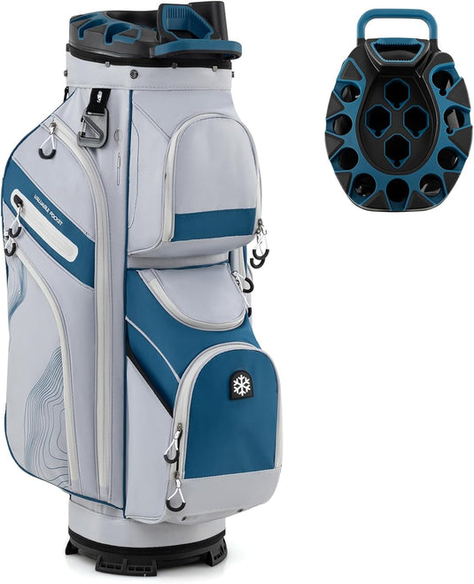 Goplus Lightweight Molded Lock Top Golf Club Bag w/14-Way Full Length Organizer Dividers
