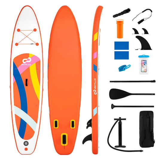 Goplus 11FT Inflatable Stand Up Paddle Board with Accessory Pack