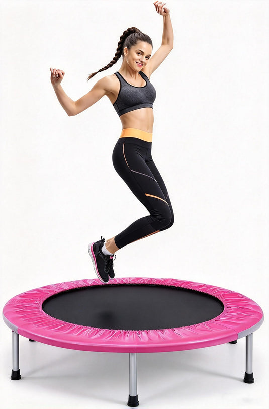 Goplus 40” Foldable Mini Trampoline | Rebounder Trampoline for Adults Max Load 330LBS
