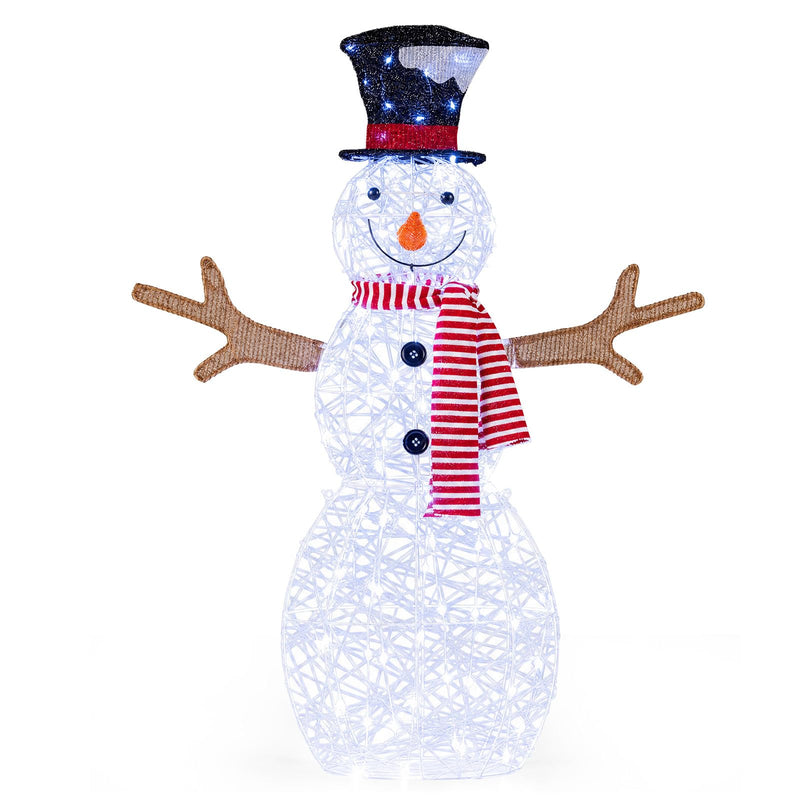 Load image into Gallery viewer, Goplus 3.6 FT Lighted Christmas Snowman with 80 LED Lights
