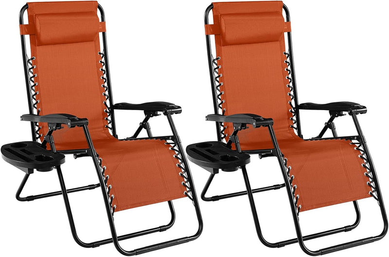 Load image into Gallery viewer, Goplus 2PC Zero Gravity Chairs Lounge Patio Folding Recliner
