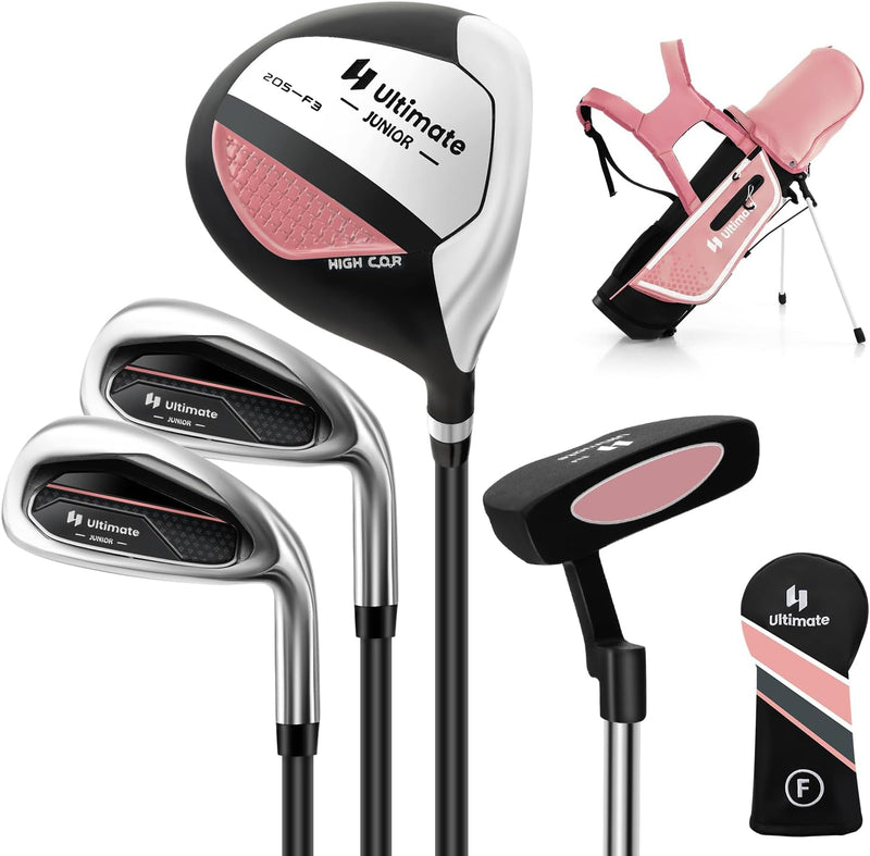 Load image into Gallery viewer, Goplus Junior Complete Golf Club Set for Kids, Right Hand Golf Clubs with Stand Bag, Rain Hood
