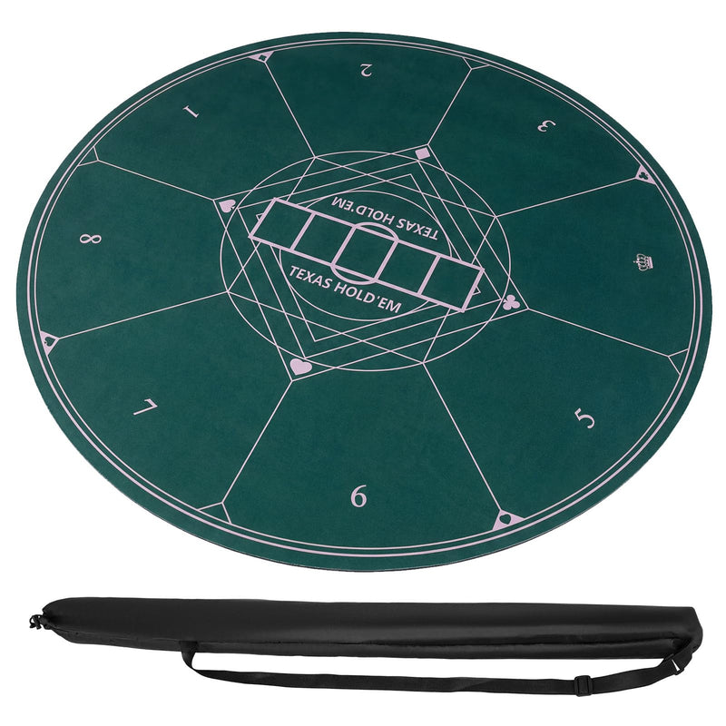 Load image into Gallery viewer, Goplus Round 40"/47"/55" Poker Mat | 8-Player Poker Table Top
