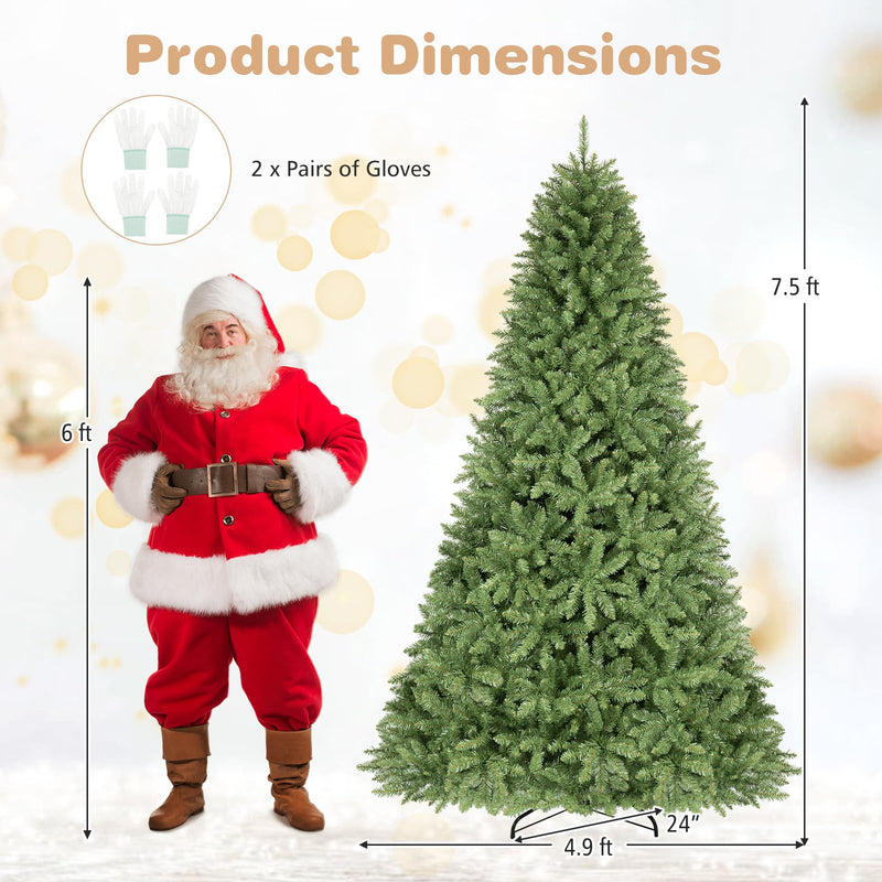 Load image into Gallery viewer, Goplus Artificial Christmas Tree | Unlit Hinged Full Xmas Tree with Folding Metal Stand
