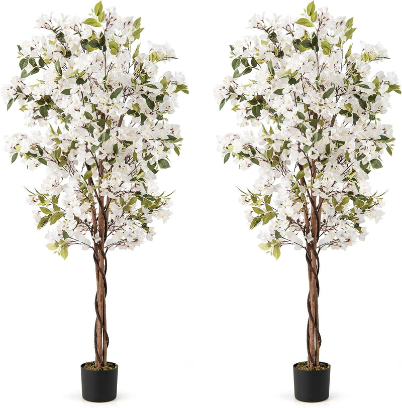 Load image into Gallery viewer, Goplus 6 FT Bougainvillea Artificial Tree Artificial Plants for Indoor Decor

