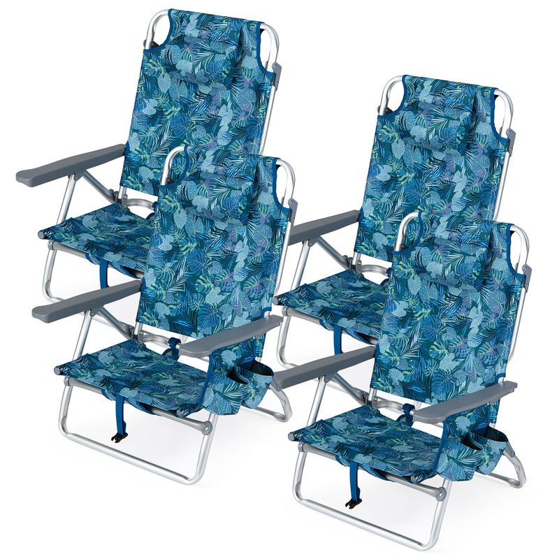 Load image into Gallery viewer, Goplus Beach Chairs Portable Folding Backpack Recliners(2/4)
