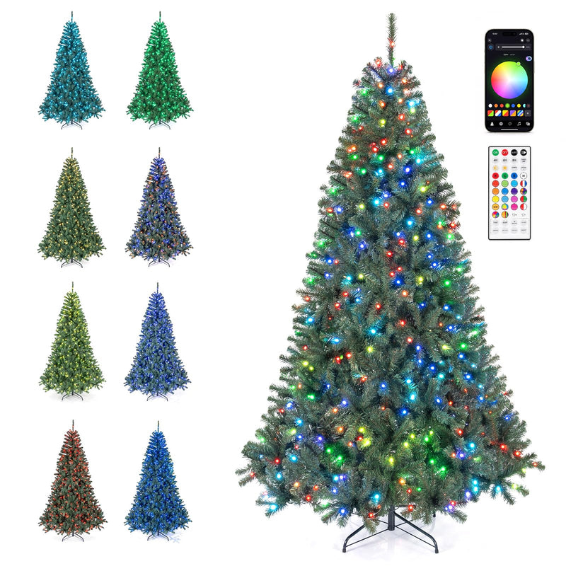 Load image into Gallery viewer, Goplus 6/7.5 ft Smart Pre-Lit Christmas Tree with Remote &amp; APP Home Office Decoration
