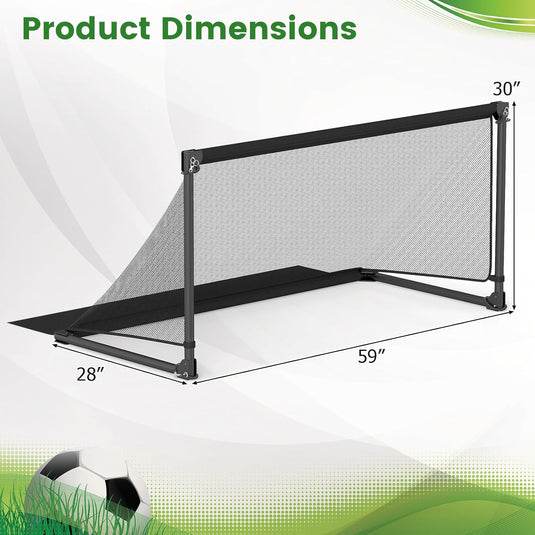 Goplus Portable Toddler Soccer Net with Metal Frame & Ground Stakes