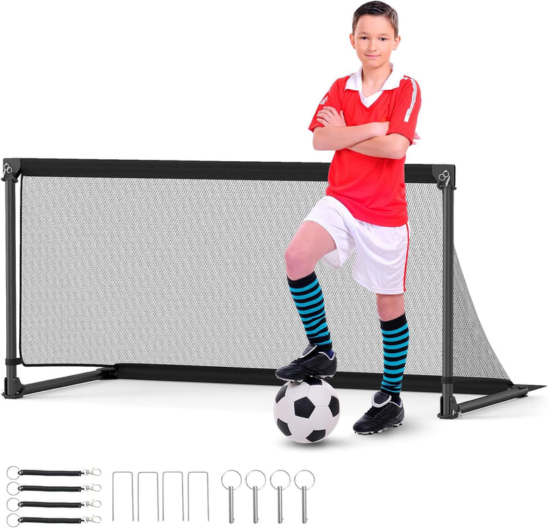 Load image into Gallery viewer, Goplus Portable Toddler Soccer Net with Metal Frame &amp; Ground Stakes
