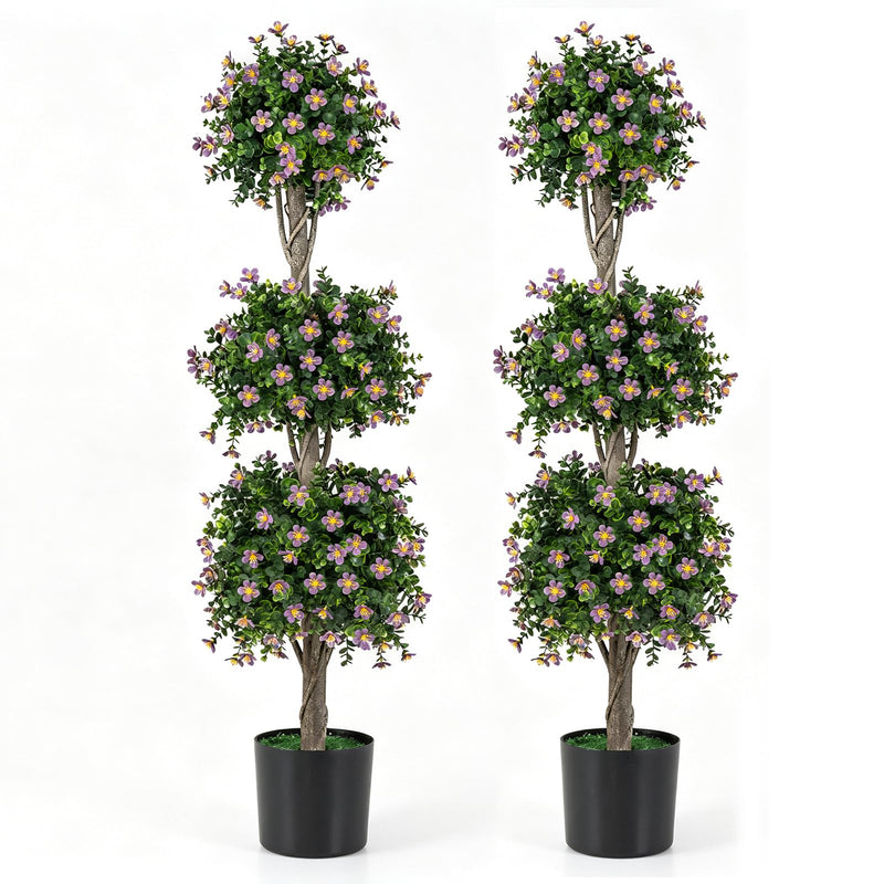 Load image into Gallery viewer, Goplus 51" Artificial Topiary Tree w/3 Topiary Balls | Front Porch Indoor Entryway Home Office Decoration
