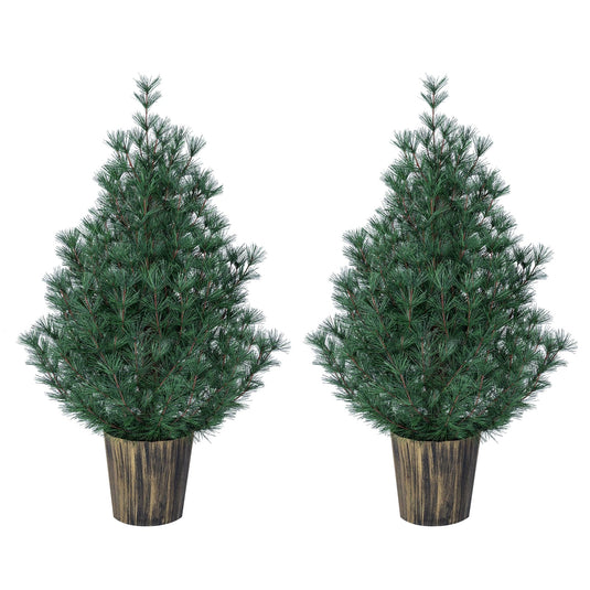 Goplus 3FT Tabletop Christmas Tree | Unlit Mini Xmas Tree with 119 Pine Needle Tips